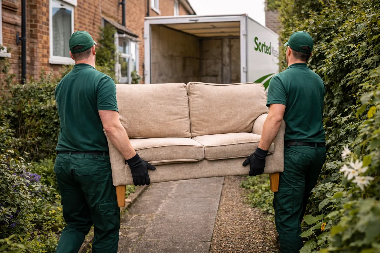 Local collection partner's van driving through a Somerset village
